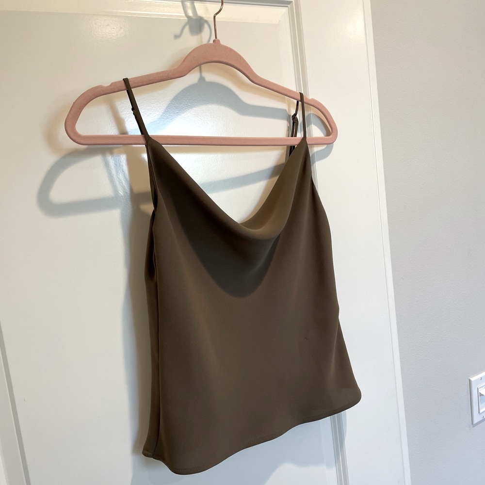 Dark Neutral Aritzia Babaton Cowl Neck Cami XXS